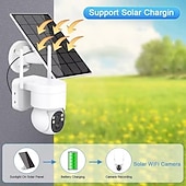 economico Videocamere di sorveglianza per esterni-ricarica solare impermeabile telecamera di sorveglianza di sicurezza IP esterna senza fili wifi telecamera ptz speed dome cctv visione notturna a colori rilevamento del movimento batterie di grandi