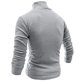 preiswerte Basic-T-Shirts-Herren T Shirt T-Shirt Langarmshirt Langarm Rollkragen Frühling &amp; Herbst Einfach Mode Designer Basic Urlaub Straße Ausgehen Wein Aprikose Dunkelgrau Top T-Shirt für Herren