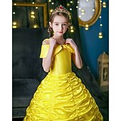 billiga Tjejdräkter-Sagolikt Prinsessa Söt Blommaflickaklänning Temafestdräkt Tyllklänningar Cosplay for Flickor Barn Karnival Maskerad