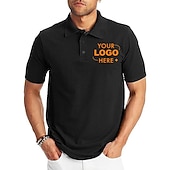 cheap Men&#039;s Custom Clothing-Men&#039;s Lapel Polo Graphic Polo Button Up Polos Polo Shirt Cotton Polo Shirt Animal Dinosaur Graphic Prints Turndown Maroon Custom Print Black White Yellow Outdoor Street Short Sleeve Print Clothing