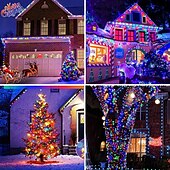 abordables Lumières de cordes solaires-Guirlande lumineuse solaire à LED pour réception de mariage, élégante, décoration de mariage, 10 m, 33 pieds, 100 LED, 8 modes d&#039;éclairage, étanche, pour jardin, Noël, mariage, fête d&#039;anniversaire,