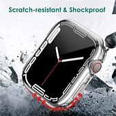 Χαμηλού Κόστους Smartwatch Θήκη-Συμβατό με Apple Watch Series 8 7 45mm / Series 8 7 41mm / Series 6 5 4 SE 44mm / Series 6 5 4 SE 40mm / Series 3 2 1 42mm All Around Protective Ανθεκτική σε πτώσεις TPU Παρακολουθήστε Κάλυμμα