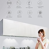 ieftine lumina dulapului-lumină de noapte cu led senzor de mișcare automată lumină led reîncărcabilă prin usb 3 culori reglare 20/30/40 cm 2/3 led pentru dulap de bucătărie iluminat canal scară