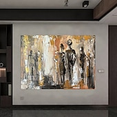 preiswerte Abstrakte Gemälde-Hang-Ölgemälde Handgemalte Horizontal Abstrakt Menschen Klassisch Modern Ohne Innenrahmen (ohne Rahmen)