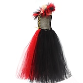 economico Costumi di Halloween-Notte di Valpurga Vestito Costume Cosplay Tutu Strega malefico Diavolo Cosplay Bambini Ragazze Carnevale Mascherata martedì grasso Feste Halloween Performance Vestirsi