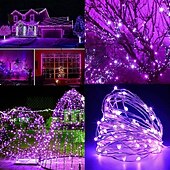 cheap Solar String Lights-1pcs 50/100/300leds Halloween Solar Lights, Outdoor Fairy Garland String Lights, Waterproof Garden Festoon Lamp, Halloween Yard Patio Party Decoration