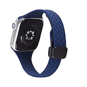 baratos Pulseiras de Apple Watch-Pulseira Esportiva Compatível com Pulseira Apple Watch 38mm 40mm 41mm 42mm 44mm 45mm 49mm Elástico Áspero Fecho Magnético Silicone pulseira de substituição para iwatch Ultra 2 Series 9 8 7 SE 6 5 4 3