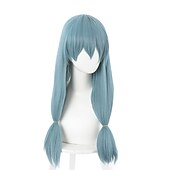 cheap Anime Wigs-Anime Blue Halloween Cosplay Party Wigs