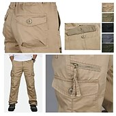 economico Pantaloni cargo-Per uomo Pantaloni cargo Pantaloni tattici Pantaloni Compatto Pantaloni da lavoro Multi tasca Gamba dritta Liscio All&#039;aperto Sport Lunghezza intera Ufficio Sport Sportivo Sport Nero Giallo