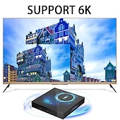 preiswerte TV-Boxen-T95 Smart-TV-Box Android 10 unterstützt 6K 30fps YouTube Google Play Google Sprachassistent Lemfo 2.4g &amp; 5G WLAN Bluetooth 6K 16G 32GB 64GB 4K Quad Core Set-Top-Box Mediaplayer