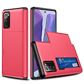 cheap Samsung Cases-Phone Case For Samsung Galaxy S24 S23 S21 S20 Plus Ultra Note 20 10 S25 Ultra Back Cover Bumper Frame Four Corners Drop Resistance With Card Holder Armor TPU