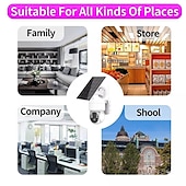 economico Videocamere di sorveglianza per esterni-ricarica solare impermeabile telecamera di sorveglianza di sicurezza IP esterna senza fili wifi telecamera ptz speed dome cctv visione notturna a colori rilevamento del movimento batterie di grandi
