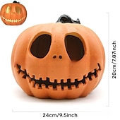 olcso Halloween szabadtéren-halloween dekorációk világító sütőtök dísz, jack o lámpás parti kellék halloween őszi kültéri kertben, halloween dekoráció 1db