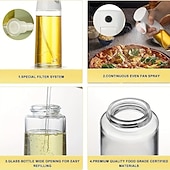 cheap Kitchen Utensils &amp; Gadgets-1pc, Baking Oil Sprayer Bottle, Cooking Oil Dispenser, 200ML/300Ml PET Material Oil Sprayer, Air Fryer Spray Bottle,Kitchen Baking Supplies,Canola Oil Sprayer, Salad, Making, Baking, Frying, Grilling,