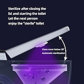 cheap Household Appliances-Toilet Deodorizer With Incense Home Generation Mini Air Purifier LED Ultraviolet Toilet Disinfection Lamp Uvc Germicidal Lamp