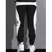 economico Pantaloni della tuta-Per uomo Pantaloni della tuta Jogging Pantaloni Tasche A cordoncino Vita elastica Liscio Comfort Traspirante Esterno Giornaliero Per uscire Di tendenza Informale Nero Bianco