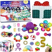 cheap Best Christmas Gifts-Decompression Christmas Countdown Calendar Blind Box Set Decompression Christmas Countdown Blind Box Gift Toy for Christmas Gifts