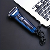 ieftine Epilat &amp; Ras-Mașină de Ras Electrică pentru Bărbați - 3 Capete de Lama Interchangeabile - Barbă Umedă  Uscată Ras Balon Nas Trimmer pentru Părul Facial - Cadouri Ideale de Ziua Îndrăgostiților pentru Bărbați