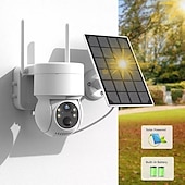 economico Videocamere di sorveglianza per esterni-ricarica solare impermeabile telecamera di sorveglianza di sicurezza IP esterna senza fili wifi telecamera ptz speed dome cctv visione notturna a colori rilevamento del movimento batterie di grandi