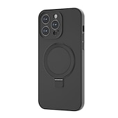 halpa iPhone-kotelot-puhelin Etui Käyttötarkoitus iPhone 13 12 Pro Max Takakuori Magsafen kanssa Tukee langatonta latausta Tukijalka Iskunkestävä Yhtenäinen väri silikageeli Silikoni