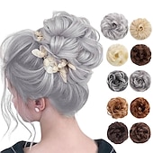 abordables Chignons-chignons Chignon Enrouler autour de la queue de cheval Cheveux Synthétiques Pièce de cheveux Extension des cheveux Bouclé Soirée Usage quotidien Soirée &amp; Evénement A1 A2 A3