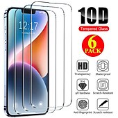 baratos Protetores de ecrã para iPhone-6pcs hd capa completa película de vidro protetora para iphone 15 15 plus 15 pro 15 pro max /14 14 plus 14 pro 14 pro max /iphone 13 13 pro 13 pro max / iphone 11 12 pro 12 pro max / iphone x / iphone