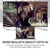 رخيصةأون ميكروفونات-محول HDMI (5 بوصات/1 مخرج) يدعم دقة 4K فائقة الدقة ومحول الصوت/الفيديو التلقائي لصندوق التلفزيون وصندوق التلفزيون والكمبيوتر المحمول ومحطة ألعاب الكمبيوتر المحمول يدعم 4K يأتي مع جهاز تحكم عن بعد