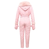 halpa Vaatteet-Naisten Jumpsuit-trikoot Hiihtopuku Ulko- Talvi Pidä lämpimänä Tuulenkestävä Hupullinen Tuulitakit Lumipuku varten Hiihto Retkeily ja vaellus Lumilautailu Talviurheilu