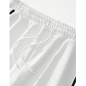 preiswerte Sweatpants-Herren Hosen abreißen Hose Hosen Jogginghose mit geradem Bein Tasche Kordelzug Elastische Taille Glatt Komfort Atmungsaktiv Outdoor Täglich Ausgehen Modisch Brautkleider schlicht Schwarz Weiß