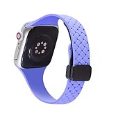 baratos Pulseiras de Apple Watch-Pulseira Esportiva Compatível com Pulseira Apple Watch 38mm 40mm 41mm 42mm 44mm 45mm 49mm Elástico Áspero Fecho Magnético Silicone pulseira de substituição para iwatch Ultra 2 Series 9 8 7 SE 6 5 4 3