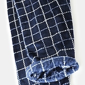 abordables Pijamas-Hombre Ropa de salón Pijama Conjunto pijama Top y pantalón de pijama 2 Piezas Plaid Elegante Casual Confort Hogar Diario Franela Comodidad Cuello Barco Manga Larga Pullover Pantalón Cintura elástica