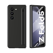 cheap Samsung Cases-Phone Case For Samsung Galaxy Z Fold 6 Z Fold 5 Z Fold 4 Z Fold 3 Back Cover with Screen Protector Pencil Holder Full Body Protective PC
