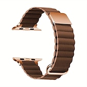 رخيصةأون عصابات Apple Watch-متوافق مع Apple Watchband 38 مم 40 مم 41 مم 42 مم 44 مم 45 مم 49 مم مشبك معدني نساء رجال جلد استبدال حزام الساعة إلى iwatch Ultra 2 Series 9 8 7 SE 6 5 4 3 2 1
