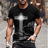 olcso Hit pólók-Férfi Rövid ujjú póló 3D nyomtatás Terített nyak Ing Alkalmi Mély bíbor Heather Grey Fekete Nyár Ruházat Szabályos S M L XL XXL XXXL