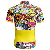 billiga Tröjor för män-Herr Cykeltröja Kortärmad Cykel Överdelar med 3 bakfickor Bergscykling Vägcykling Andningsfunktion Snabb tork Fuktabsorberande Reflexremsa Gul Röd Blå Grafisk Polyester sporter Kläder