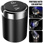 economico Organizer e portaoggetti per auto-posacenere per auto con luce a led portacenere per auto portatile contenitore per posacenere per sigarette per auto sigillato di grande capacità facile da pulire portabicchieri universale per cenere