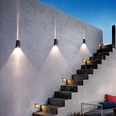 cheap Outdoor Wall Lights-LED Outdoor Wall Lamp 6W with Motion Sensor IP65 Waterproof Light Control Suitable for Bathroom Garage Fence Deck Courtyard 110-240V