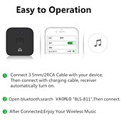זול ערכת בלוטות&#039; לרכב/ללא ידיים-מקלט vaorlo nfc מתאם bluetooth 5.0 עם שקע aux 3.5 מ&quot;מ לרמקול הערכה לרכב ואוזניות מקלט אלחוטי סטריאו מוזיקת