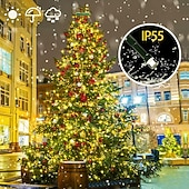 Недорогие Рождественские огни-гирлянды светодиодные гирлянды для рождественской елки с кольцом 400 светодиодных гирлянд для елки с 16 нитями 2-метровые гирлянды для елки рождественские огни гирлянды для елки 150-240 см