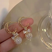 abordables Boucles d&#039;oreilles-Femme Perle Boucle d&#039;Oreille Pendantes Bijoux Fins Classique Précieux mode simple Des boucles d&#039;oreilles Bijoux Dorée Pour Mariage Soirée 1 paire