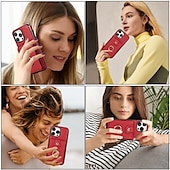 abordables Carcasas iPhone-Funda para iPhone 16 iPhone 15 Pro Max 14 Plus 13 12 11 Pro Max funda de billetera con soporte de anillo y cordón ranura para tarjeta retro TPU metal PU cuero