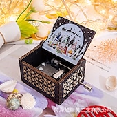 preiswerte Event &amp; Party Supplies-entzückende, antik geschnitzte, handgekurbelte Spieluhr aus Holz – perfektes Weihnachtsgeschenk für Kinder, Mama, Papa, Freunde und mehr!