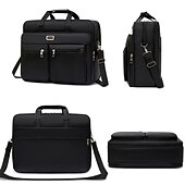 cheap Men&#039;s Bags-Men&#039;s Business Laptop Bag with Shoulder Strap, Water-Resistant Work Briefcase with Multiple Zipper Pockets for Office and Travel