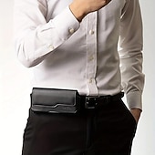 levne univerzální taška na telefon-módní pánské horizontální kožené pouzdro na opasek pouzdro pouzdro rukáv držák telefonu zadek taška mužské příležitostné cestování venkovní pas balit tašku