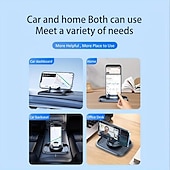 お買い得  車載ホルダー-多機能自動車電話ホルダー、360度回転ダッシュボード携帯電話ホルダー、カーナビゲーション滑り止めホルダー、車のダッシュボード滑り止めマットに適しており、すべての電話に適しています