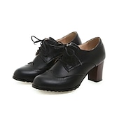 tanie Lata 20. XX wieku-damskie zielone półbuty typu brogs oxford - skórzane buty vintage ze sznurowadłami na grubym obcasie do biura i na co dzień