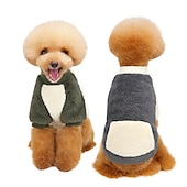 cheap Coats-Dog Cat Coat Jacket Fashion Casual Winter Warm Breathable Soft Washable Comfortable Casual Daily Dog Clothing for Bichon Frise Pomeranian Baby Pet Papillon Small
