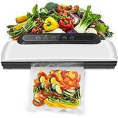 cheap Kitchen Appliances-Vacuum Sealer Machine Automatic Food Sealer for Food Savers w/Starter Kit Led Indicator Lights Easy to Clean Dry &amp; Moist Food Modes