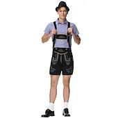  Μπύρα Oktoberfest Lederhosen Πουκάμισο βαυάρος βαυάρος Γερμανικά Λιβάδια Ανδρικά Πανί παραδοσιακού στυλ Μπλούζα Κοντά Παντελονάκια