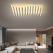 cheap Ceiling Lights-Rectangular Geometric LED Ceiling Lamp 12/15 Head Dimmable Chandelier for Bedroom Livingroom,Dimmable Flush Mount Ceiling Light,Modern Linear LED Ceiling Lights Fixture-Wave 110-240V